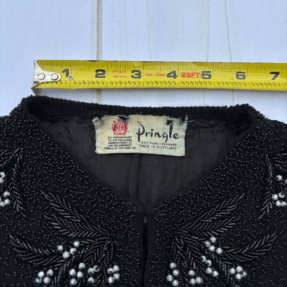 Rare Vintage 100% Cashmere Beaded Sweater Pringle of Scotland Women Sweater XS/S - Picture 12 of 16